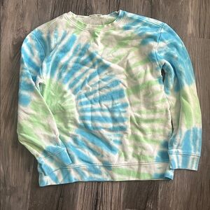 Cat & Jack Green and Blue Tie-Dye Sweatshirt